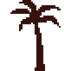 Pixel art coconut tree shadow 4