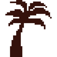 Pixel art coconut tree shadow 2