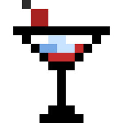 Pixel art red mocktail icon