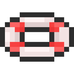 Pixel art swimring icon 2