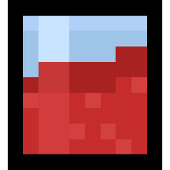 Pixel art a glass of red soft drink