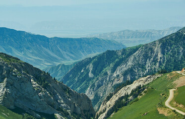 Naklejka premium Moldo-Ashuu pass, Kyrgyzstan