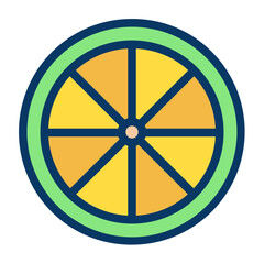 Fototapeta premium Lineal color Lemon Slice icon