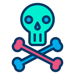 Lineal color Skeleton icon