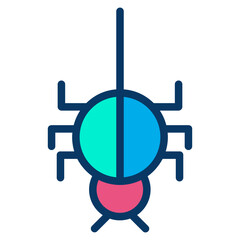 Lineal color Spider icon