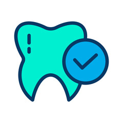 Lineal color Dental Check icon