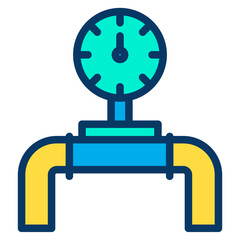 Lineal color water Pipeline icon