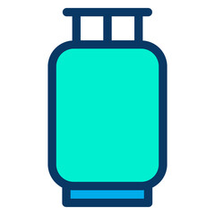 Lineal color gas cylinder icon