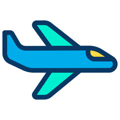 Lineal color Airplane icon