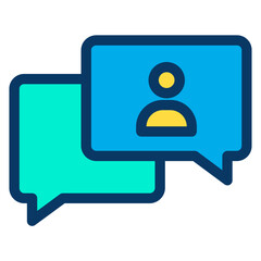 Lineal color User Chat icon
