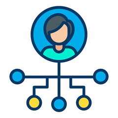 Lineal color Corporate Woman Network icon