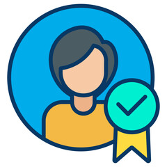 Lineal color Woman Certified Advisor icon