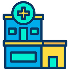 Obraz premium Lineal color Medicine Clinic icon