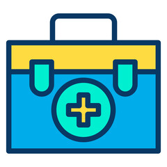 Fototapeta premium Lineal color First aid kit icon