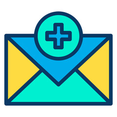 Obraz premium Lineal color Package Box Mail icon