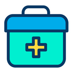 Lineal color First aid kit icon