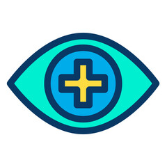 Lineal color Valentine Eye icon