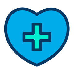 Fototapeta premium Lineal color Health icon