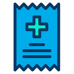 Fototapeta premium Lineal color Medical Bill icon