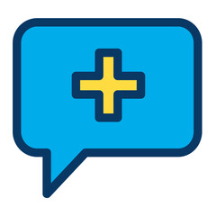 Lineal color Medical chat icon