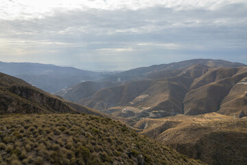 mountainous landscape in the south of Spain - obrazy, fototapety, plakaty