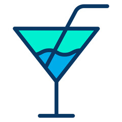Lineal color Cocktail icon