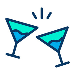 Lineal color Celebration glass icon