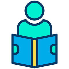 Obraz premium Lineal color Study page icon