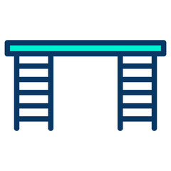 Lineal color Play Ladder icon