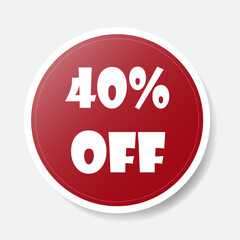 Special offer banner. Red circle. Vector illustration