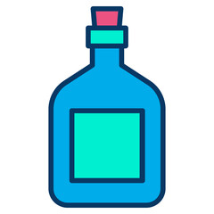 Lineal color Liquor bottle  icon