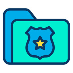 Obraz premium Lineal color Folder icon