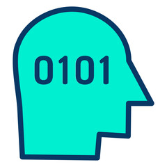 Lineal color Code Head icon