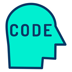 Lineal color Code Head icon