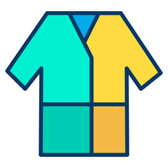 Lineal color Bathrobe icon