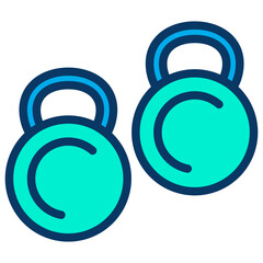 Lineal color Kettlebell icon