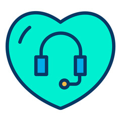 Lineal color Real estate Like icon