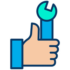 Lineal color Repair hand icon