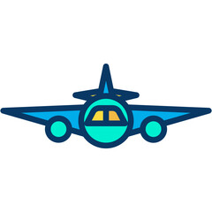 Lineal color Airplane icon