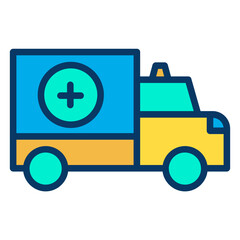Lineal color Ambulance icon