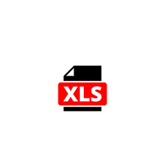 XLS file icon. Simple style isolated on white background 