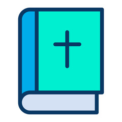 Lineal color Bible icon