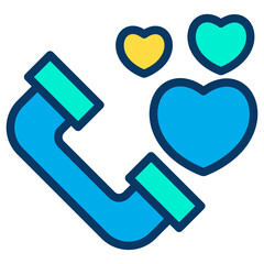 Lineal color Valentine Call icon