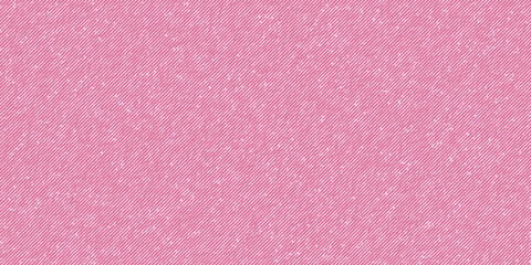 Pink denim with diagonal threads pattern. Cotton fabric with jeans texture. Seamless vector background.