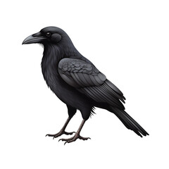 Fototapeta premium Crow isolated on transparent background