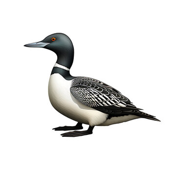 recommend clip art: Common Loon isolated on transparent background