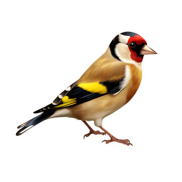Goldfinch isolated on transparent background