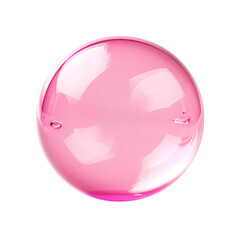 Obraz premium Fluid Pink Bubble Isolated, Generative AI