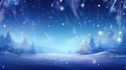 magical beautiful wind is blowing in winter artwork, anime manga style