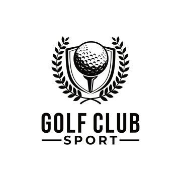 golf badge vector illustration sport graphic template in emblem style